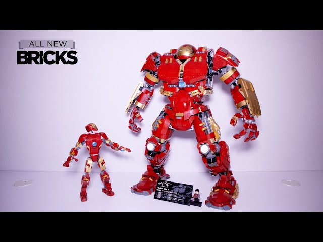 Lego Marvel 76210 Hulkbuster Speed Build with 76206 Iron Man Figure