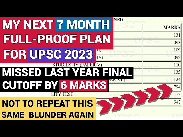 IAS 2023 - FINAL PLAN FOR LAST 7 MONTH || NO ROOM FOR ERROR !!