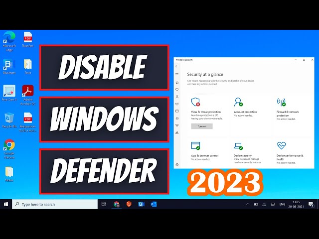 Best Way To Turn Off or Disable Windows Defender in Windows 11/10