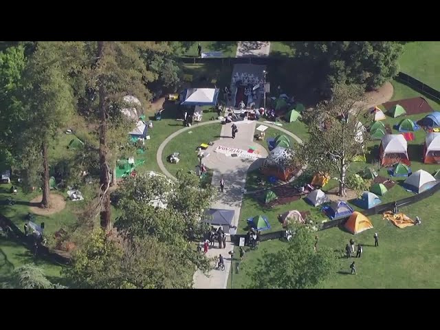 LIVE: LiveCopter 3 is over a pro-Palestinian encampment at UC Davis