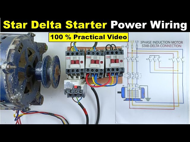 Star Delta Starter Power wiring Explained Practically by @TheElectricalGuy