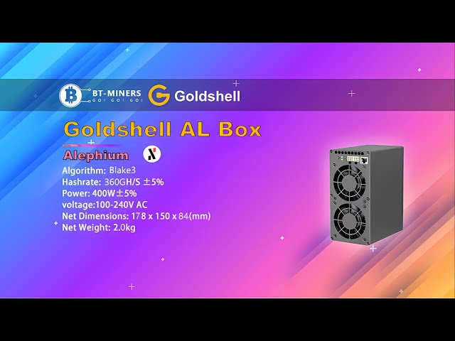 Goldshell AL Box 360Gh/s Alephium Miner Setup
