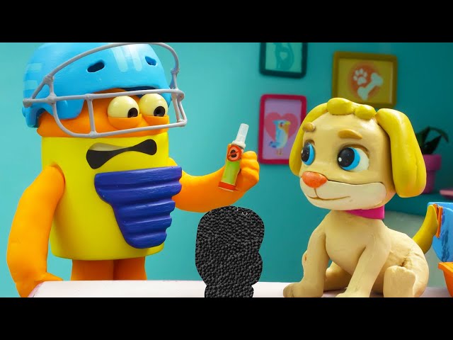 Play-Doh Videos | Evil Pet Puppy Goes to the Vet | Funny Cartoons for Kids ⭐️