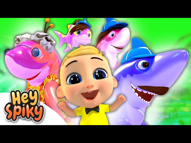 Baby Shark Playground Song - Hey Spiky Nursery Rhymes & Kids Songs