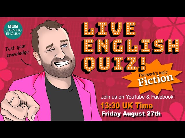 Live English Quiz - #26 Fiction