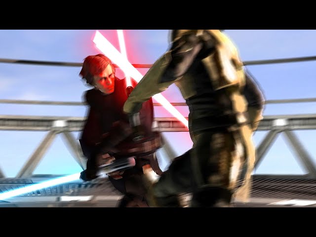 Anakin Skywalker vs Imperial Troopers - STAR WARS FORCE UNLEASHED 2 NPC Wars