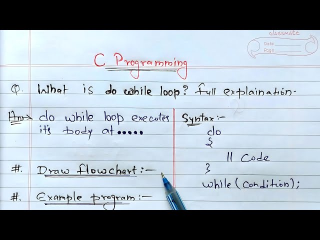 Do While Loop in C Programming | #Dowhileloop