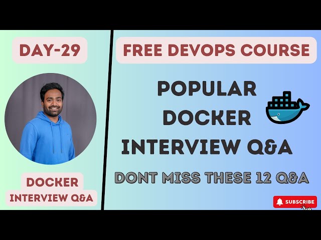 Day-29 | Docker Interview Questions with Answers | How many can you answer ? | Comment your score