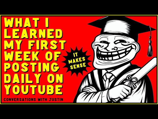 WHAT I LEARNED MY FIRST WEEK OF POSTING DAILY ON YOUTUBE