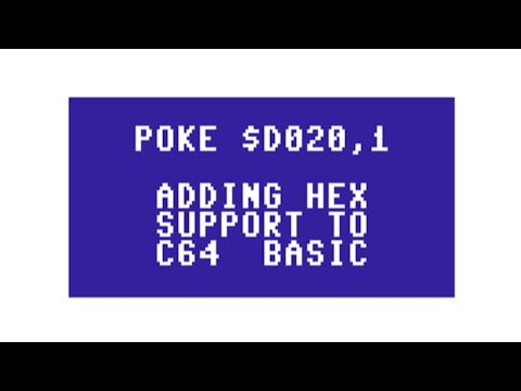 Adding Hex Support To C64 BASIC