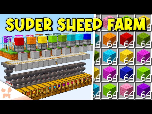 MINECRAFT WOOL FARM 1.20+ | Easy, Automatic, Sorting, Efficient Sheep Farm