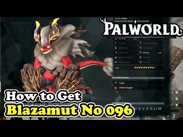 Palworld How to Get Blazamut (Palworld No 096)