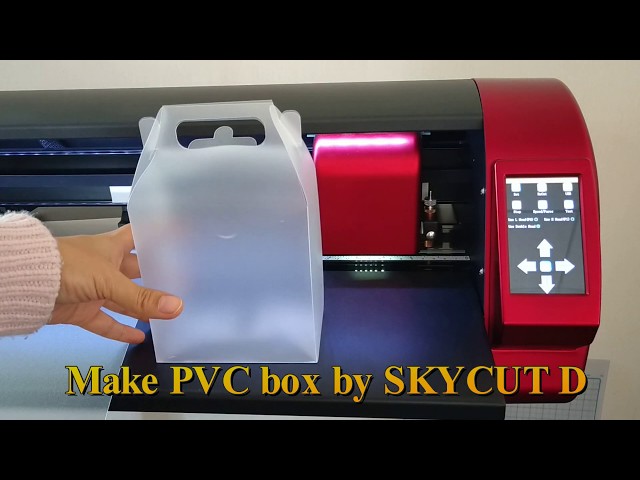 Plastic box making by skycut double heads plotter