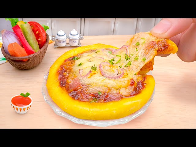 Yummy Miniature Nuggets Pizza Recipe Idea Cooking in Mini Kitchen - ASMR Fast Food Video