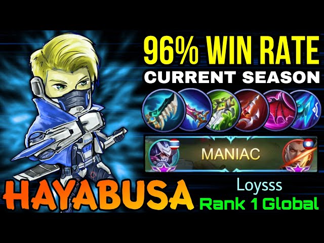 96% Current Win Rate Hayabusa Almost got Savage! - Top 1 Global Hayabusa by Loysss - MLBB