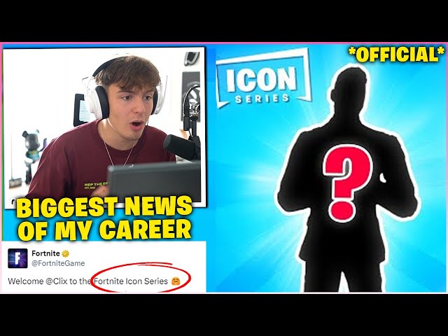 CLIX Excited After EPIC GAMES Officially REVEALS He's GETTING An ICON SERIES Skin (Fortnite Moments)