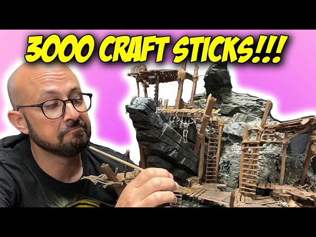 MASSIVE Goblin Town Diorama! ~ How many craft sticks is TOO many?!