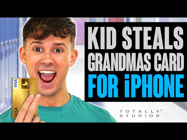 Kid STEALS Grandma’s CREDIT CARD to buy NEW iPHONE. He Regrets it Immediately. Totally Studios.