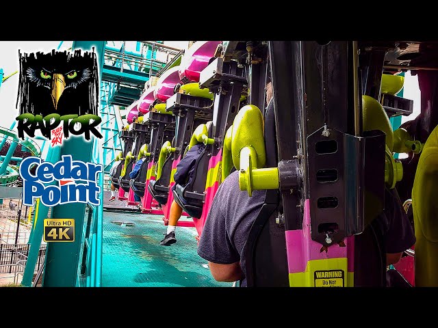 2022 Raptor Roller Coaster On Ride Back Seat 4K POV Cedar Point