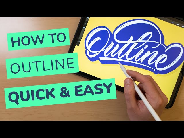 How To Outline Lettering In Procreate (Quick & Easy)