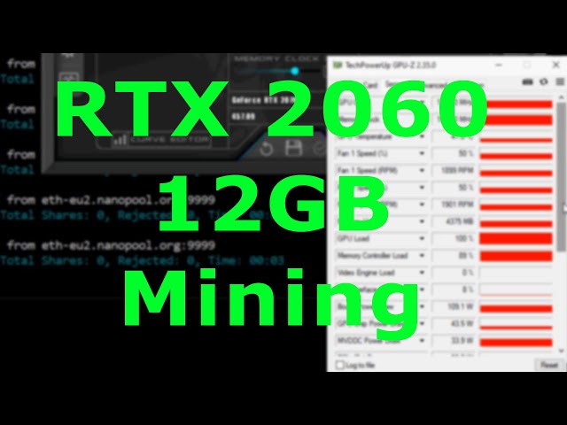RTX 2060 12GB ETH Mining Hashrate - vs RTX 2060 6GB, 1660 Super