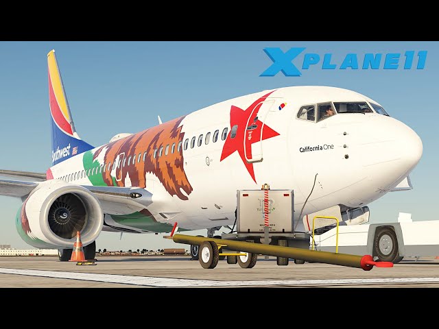 LIVE! X-Plane 11 VATSIM | Cali-One Hops KLGB to KSJC to KONT | 'LevelUp' 737-700NG