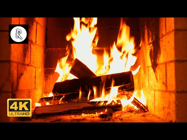 12 Hours of Crackling Fireplace Sounds, Fire burning, Cozy Fireplace 4K - ( no music )