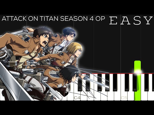 ATTACK ON TITAN Season 4 OP - My War | EASY Piano Tutorial