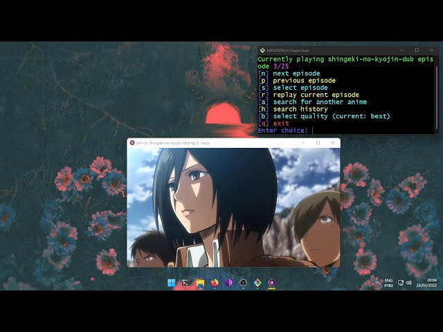 Windows 10 - Watch anime from the Command-Line