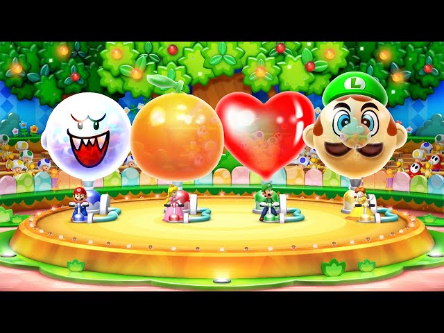 Mario Party 10 Minigames - Mario Vs Yoshi Vs Luigi Vs Donkey Kong (Master Difficulty)