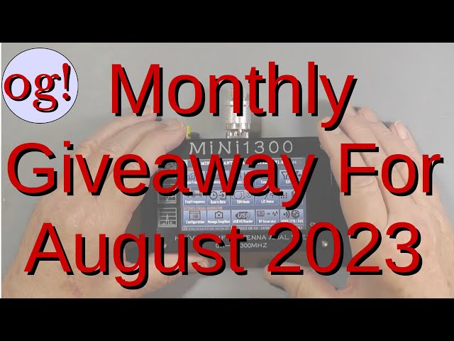 Monthly Giveaway For August 2023