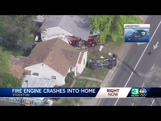 Fire engine crashes into California home | What we know