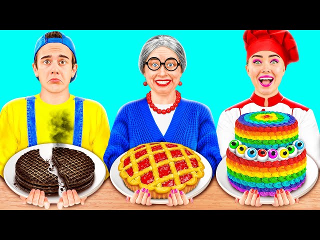 Me vs Grandma Cooking Challenge | Simple Secret Kitchen Hacks and Tools by TeenTeam Challenge