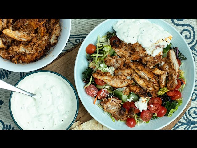 Greek Style Chicken Gyro Bowls