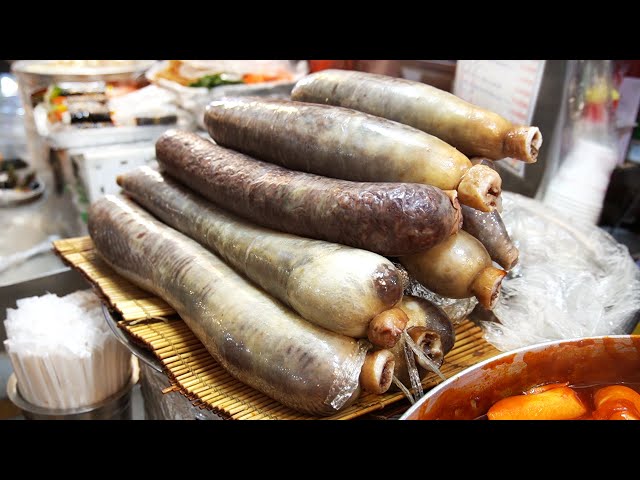 blood sausage - king sundae /Korean Sausage with Sweet Rice/Korean market food /Assorted Sundae