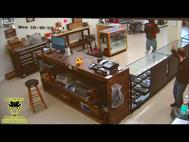 Idiot Armed Robbers Pay for Trying to Rob a Gun Store | Active Self Protection
