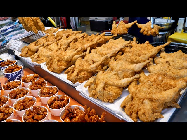 Popular Fried Chicken (Korean Chicken, Dakgangjeong) korean street food