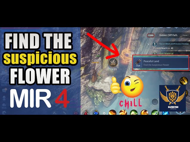 MIR4 PEACEFUL LAND "Find The Suspicious Flower" Quest How To Find | MMORPG