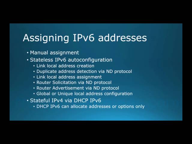 70-410 Objective 4.1 - Configuring IPv4 and IPv6 in Server 2012 R2 Lecture Notes Part 2