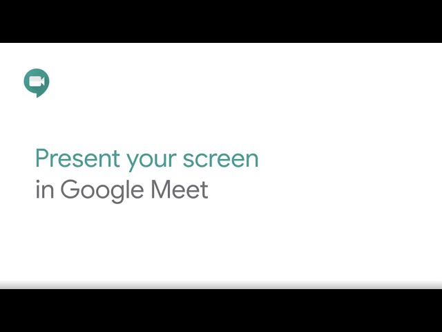 Present your screen in Google Meet