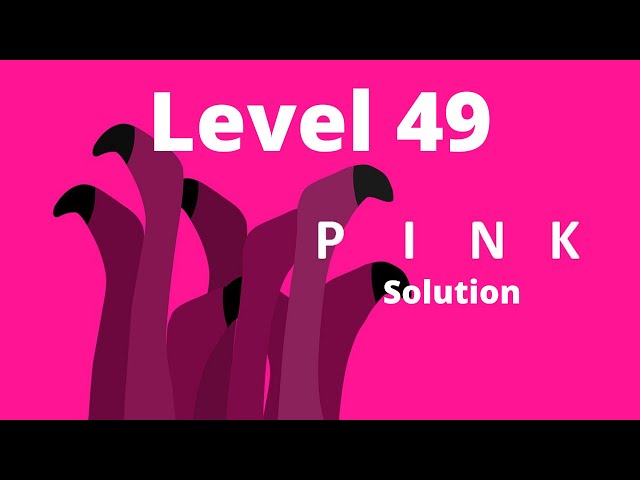 PINK (game) | Level 49 | Bart Bonte | Solution