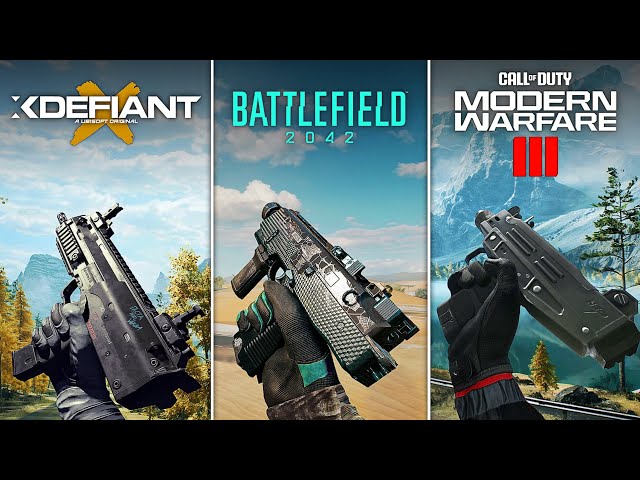Call of Duty Modern Warfare 3 vs Battlefield 2042 vs XDefiant | Weapons Comparison