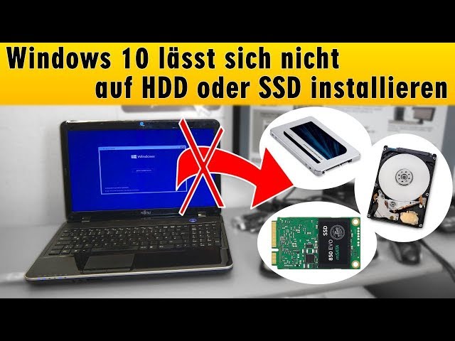 Windows 10 lässt sich nicht installieren auf HDD oder SSD - einfache Lösung - [4K]