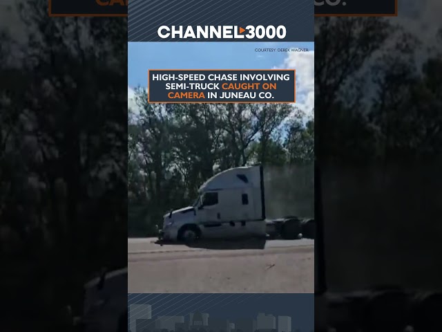 WATCH: Pursuit involving semi-truck caught on camera