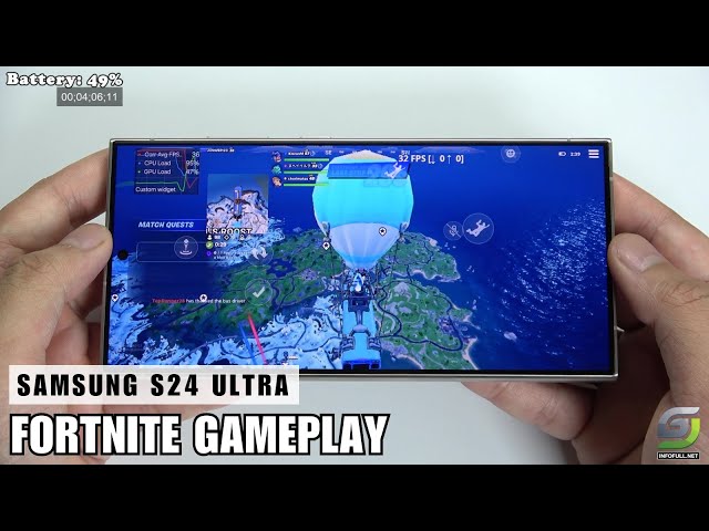 Samsung Galaxy S24 Ultra Fortnite Gameplay | Snapdragon 8 Gen 3