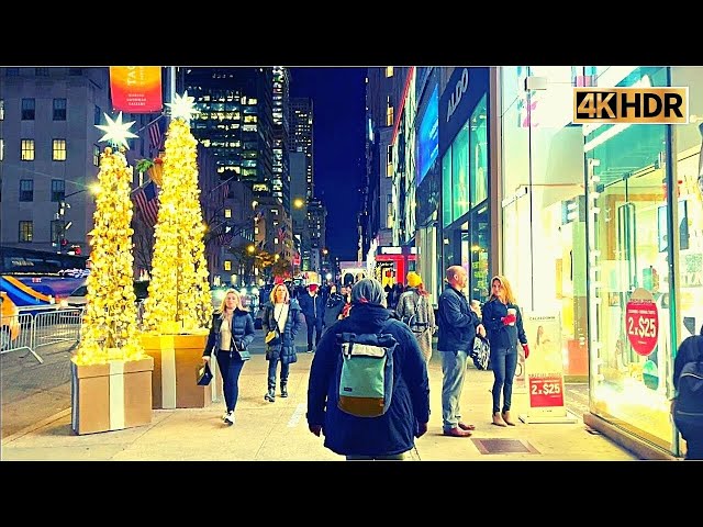 5th Avenue Christmas Lights 2021 - New York During Holidays - Fifth avenue NYC - Manhattan USA