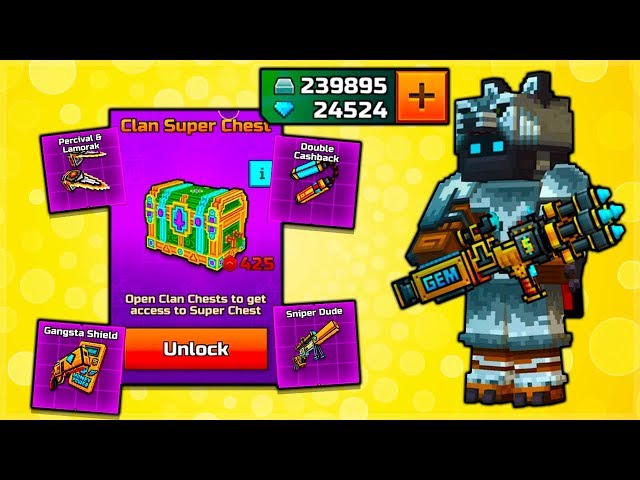 Pixel Gun 3D | Spending 200,000+ SILVER On CLAN Super Chest Weapons (INSANE OPENING!)