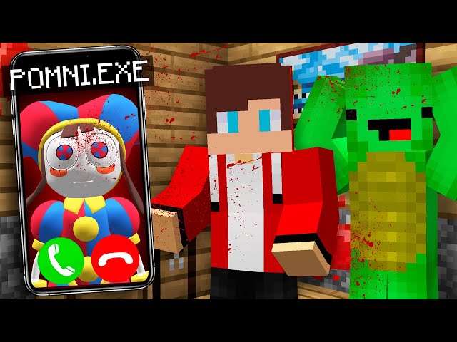 Don't call POMNI.EXE in 3:00! JJ and Mikey in minecraft! Challenge from Maizen!