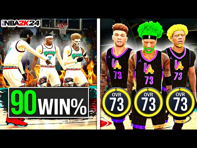 FACING A 90 WIN% PRO AM TEAM AS 73 OVERALLS IN NBA 2K24..