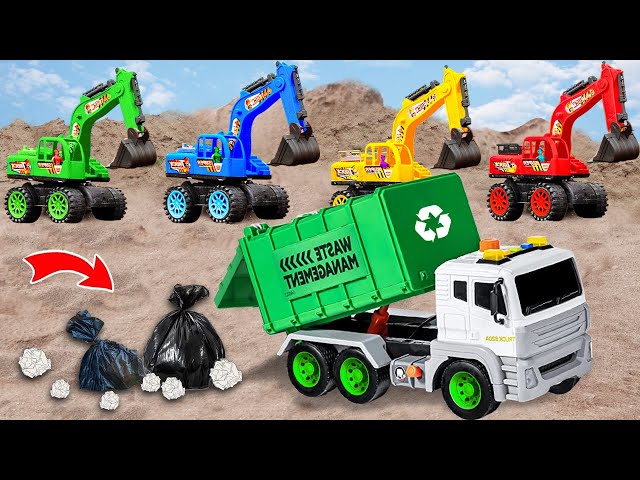 Car toy, Garbage truck, JCB Excavaotor - Let's protect the enviroment for kids - BHDV